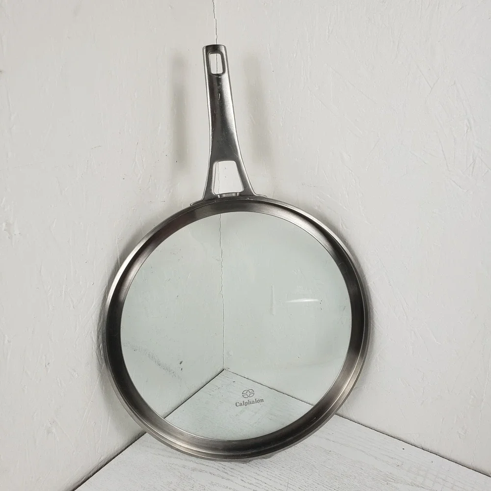 Calphalon Premier 10 Inch‎ Tempered Glass Replacement Lid with Stainless Steel